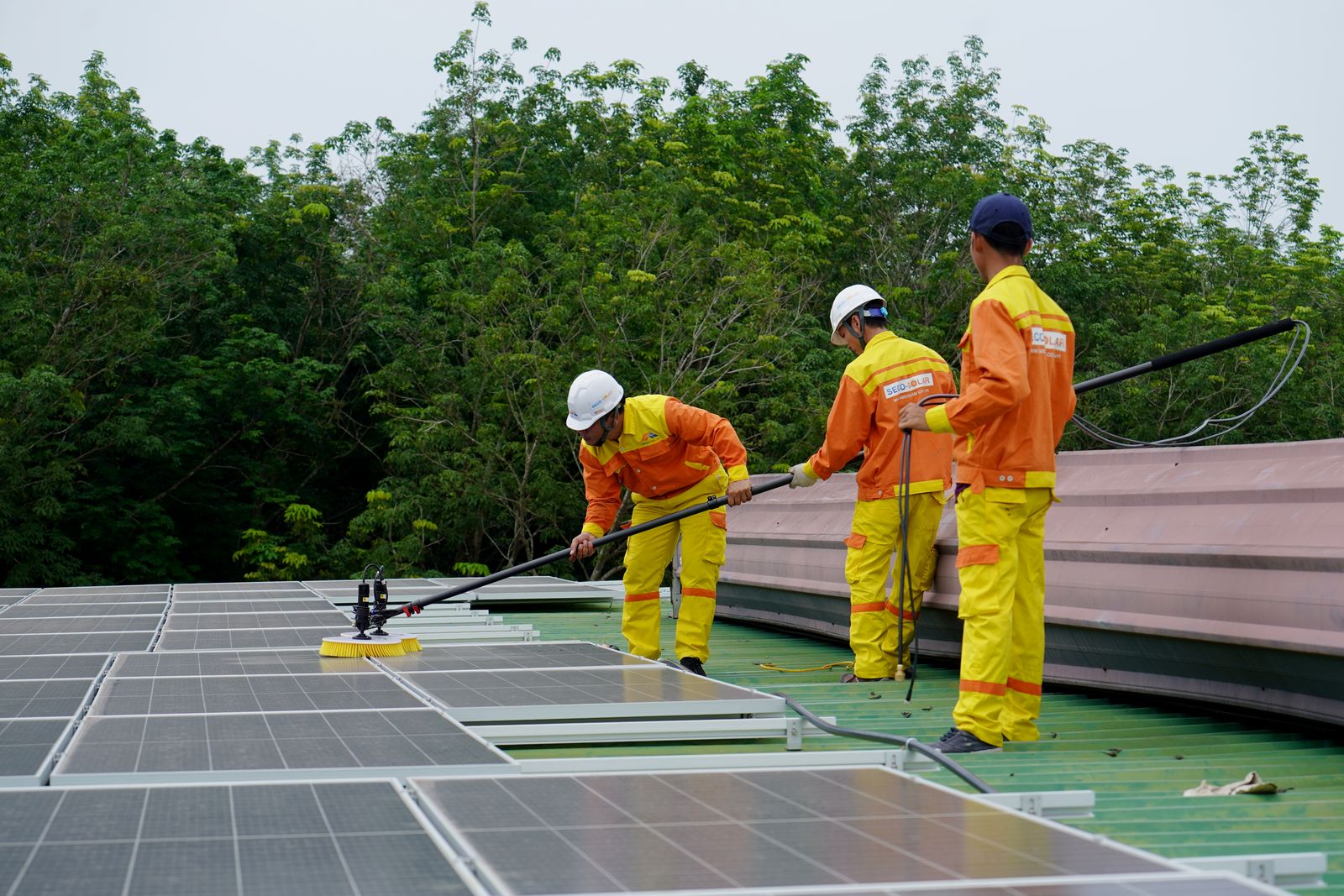 SunHarvest crew on a commercial installation